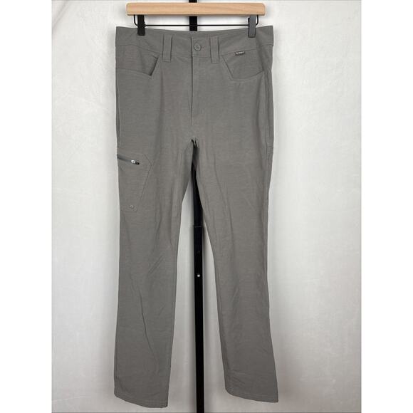 Simms Challenger Pants Mens 30W Performance Fishing Breathable Gray Pockets Vent - Picture 1 of 15
